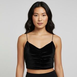 Wild Fable Black Velvet Camisole Top
